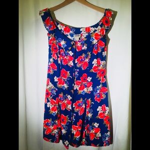 VINTAGE 90s Stefano floral dress off the shoulder